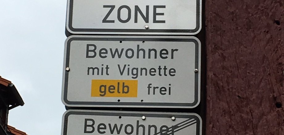 Verkehrszeichen Bewohnerparken