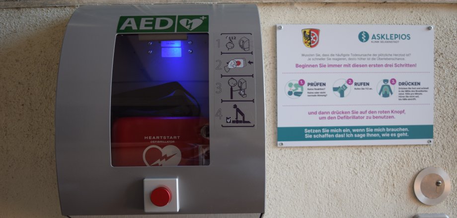 Defibrillator mit Bedienanweisung