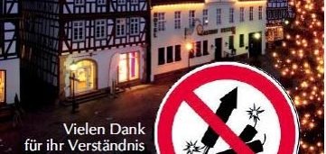 Plakat "Kein Feuerwerk in der Altstadt"