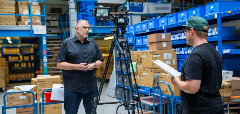 Gewerbe-Imagefilm beim Dreh
