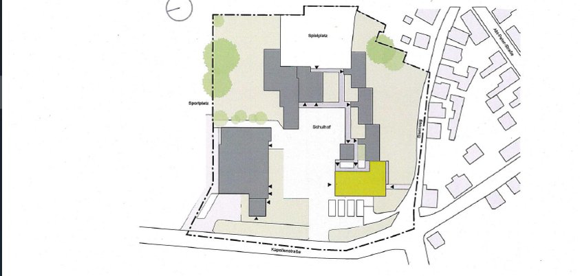 Lageplan Neubau Konrad-Adenauer-Schule
