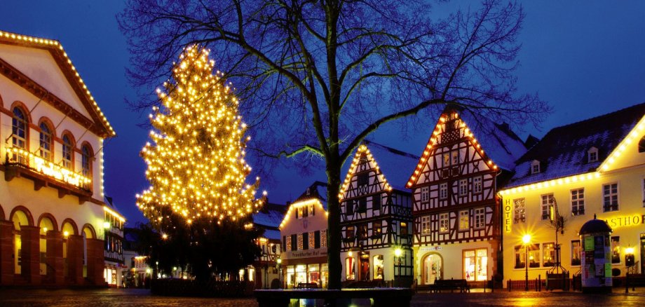 Marktplatz in Dezemberstimmung
