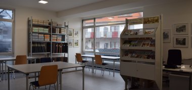 Besucherraum im neuen Stadtarchiv in Froschhausen Besucherraum im neuen Stadtarchiv in Froschhausen