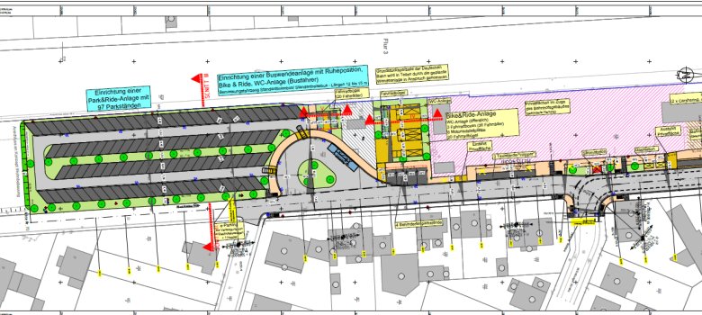 Plan Umgestaltung Bahnhofgelände