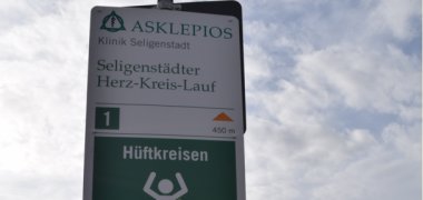 Schild vom Herz-Kreis-Lauf Schild vom Herz-Kreis-Lauf