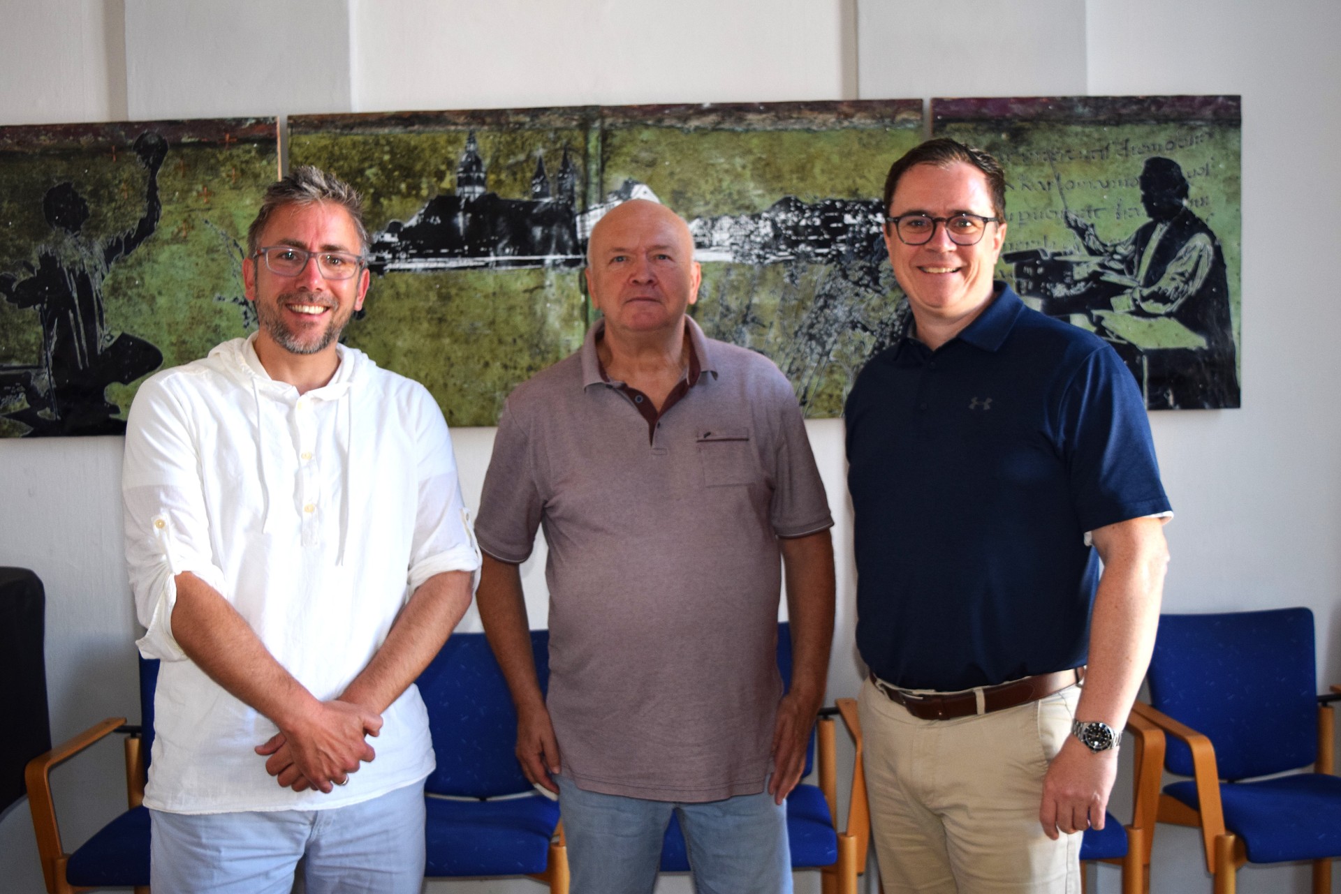 Bürgermeister und Seniorenberater mit Peter Ebert in der Mitte