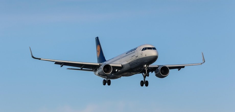 Flugzeug im Landeanflug