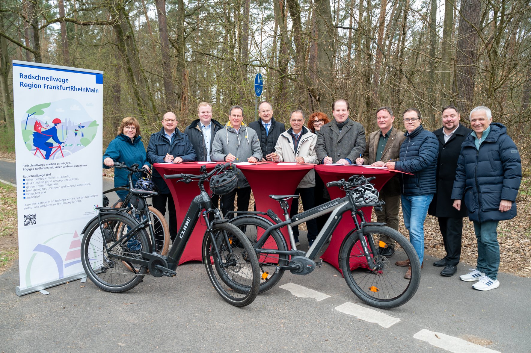 Kooperationsvereinbarung zum Radschnellweg FRM9 Seligenstadt bis Flughafen Frankfurt unterzeichnet