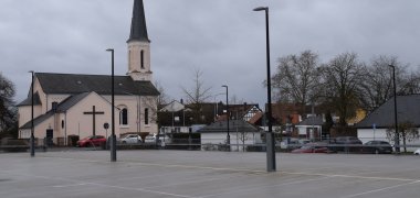 LED-Beleuchtung am Parkdeck Kloster