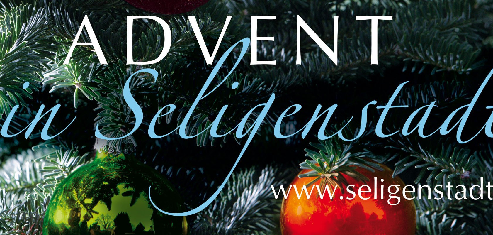 Ortseingangstafel "Seligenstadt im Advent"