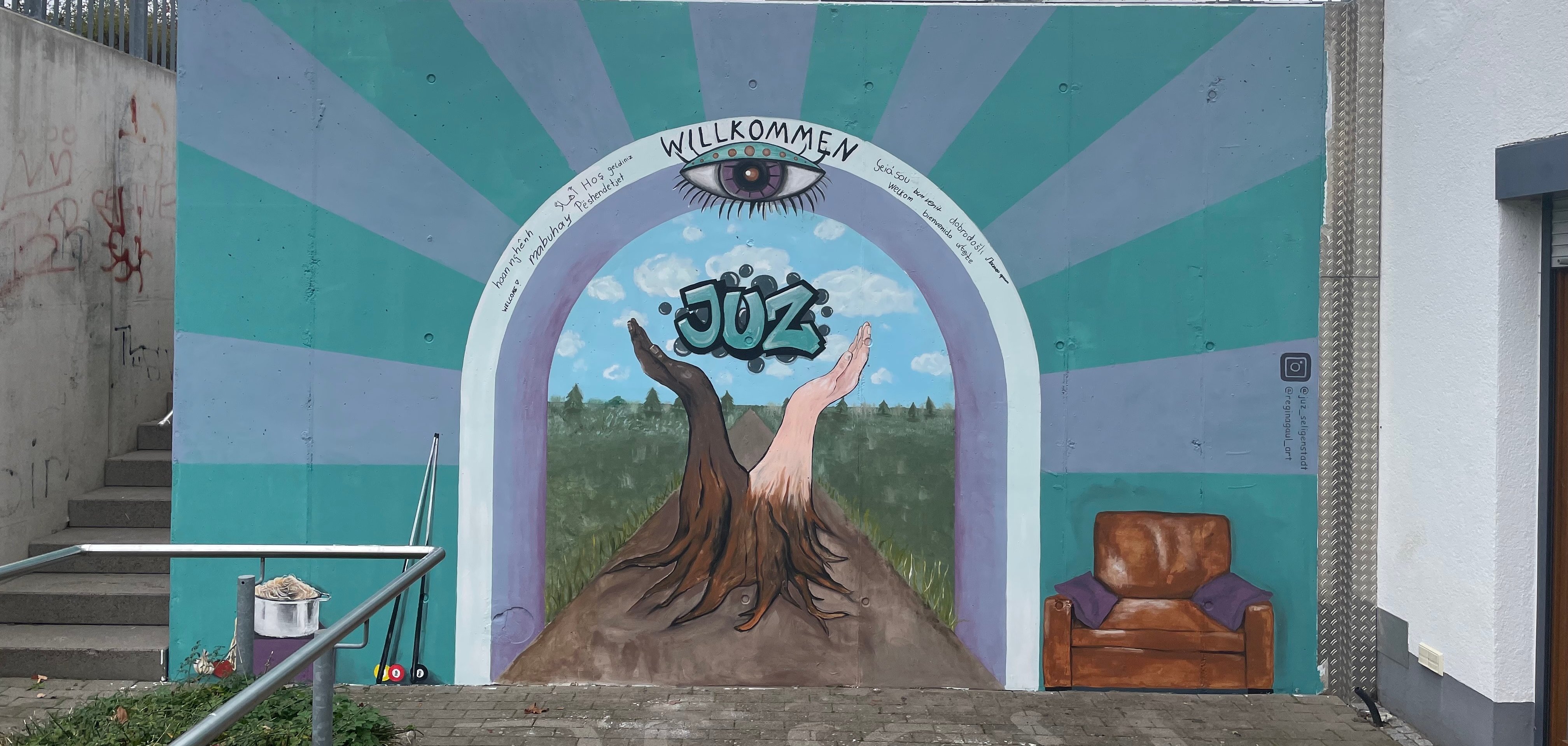 Wandbild am JUZ