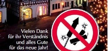 Plakat "Kein Feuerwerk in der Altstadt"