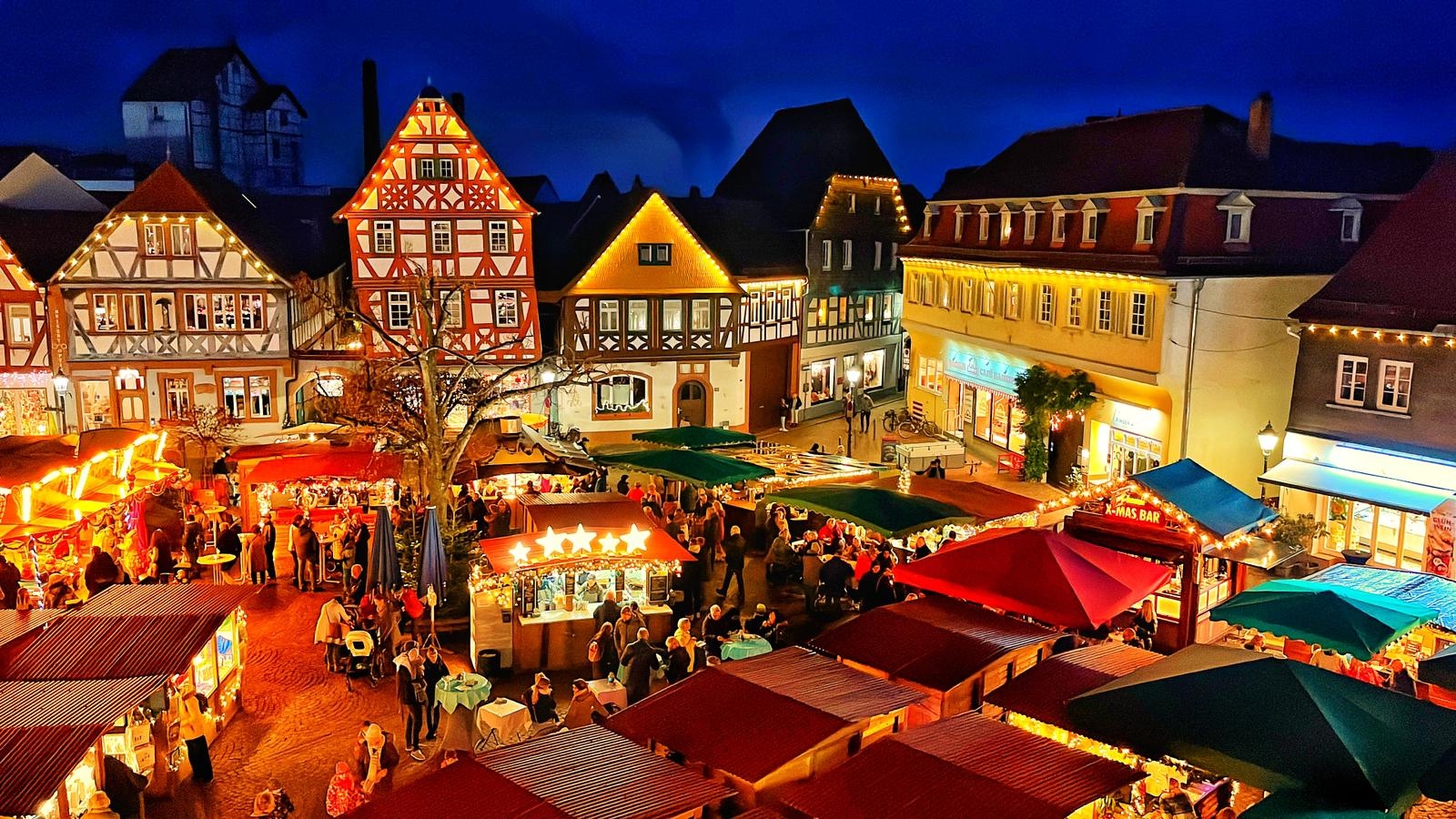 Adventsmarkt von oben 