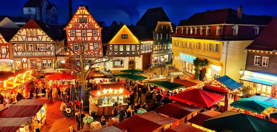 Adventsmarkt von oben 