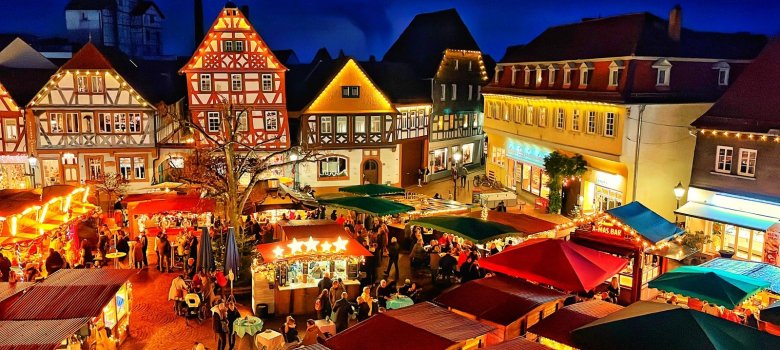 Adventsmarkt von oben Adventsmarkt von oben