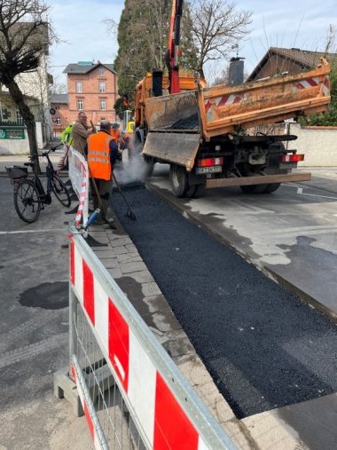 Arbeiten an der Bahnhofstraße