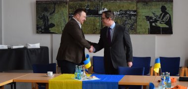 Bürgermeister Borys Karpus und Bürgermeister Dr. Daniell Bastian
