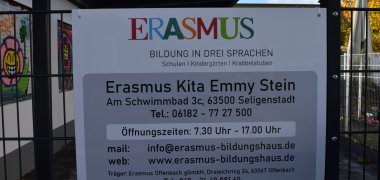 Eingangsschild Kita Emmy Stein