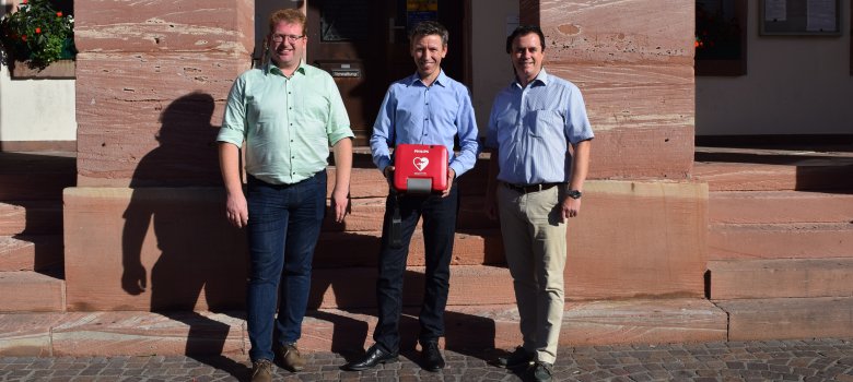 Erster Stadtrat Gerheim, Asklepios Geschäftsführer Jansen, Bürgermeister Dr. Bastian