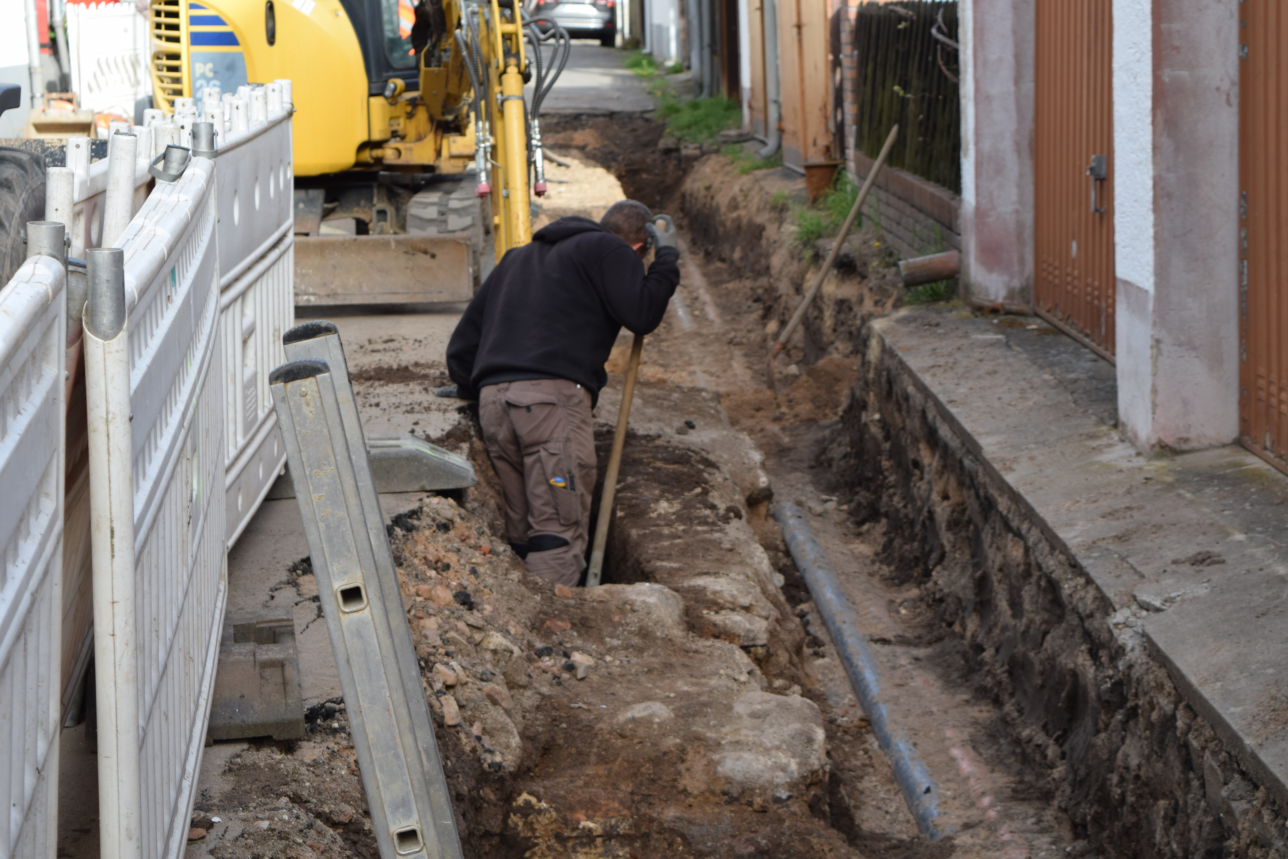 Bauarbeiter entdecken Relikte der Stadtgeschichte