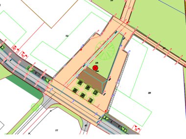 Geplanter Standort des Feldkreuzes im Piedimonte Matese Platz 