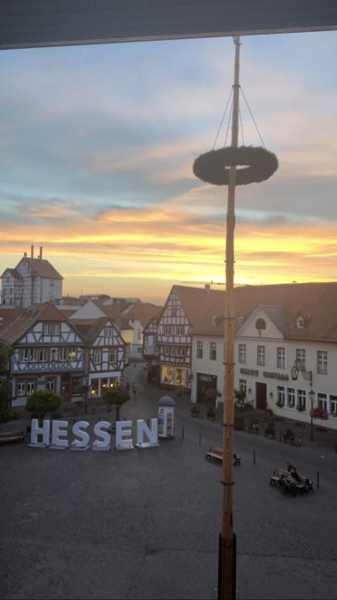Hessenbuchstaben Marktplatz von oben Hessenbuchstaben Marktplatz von oben