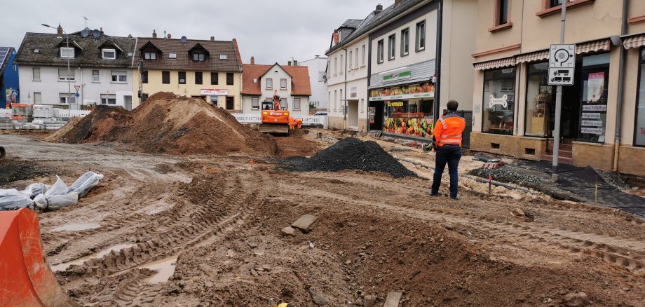 Kapellenplatzkreisel Baustelle November 2019