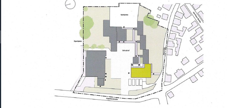 Lageplan Neubau Konrad-Adenauer-Schule