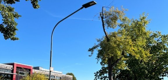 neue Straßenbeleuchtung an der Emmaschule