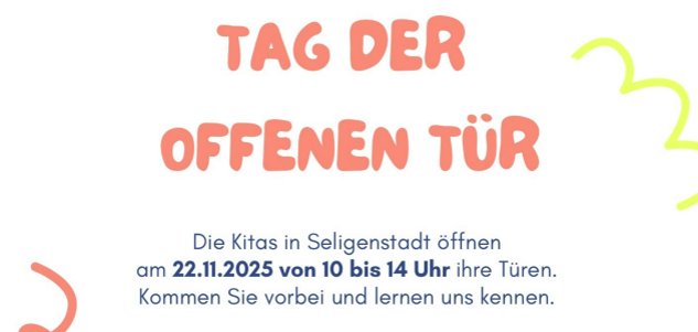 Plakat Tag der offenen Kitas