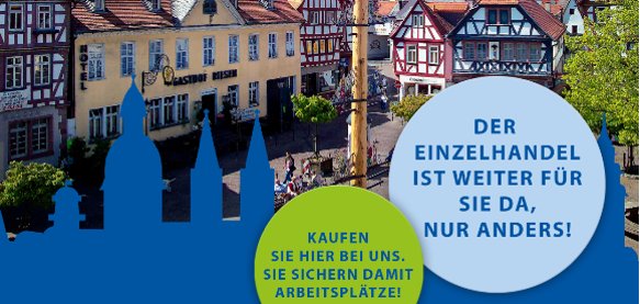 Einzelhandelsplakat/ Reaktion auf Corona Pandemie