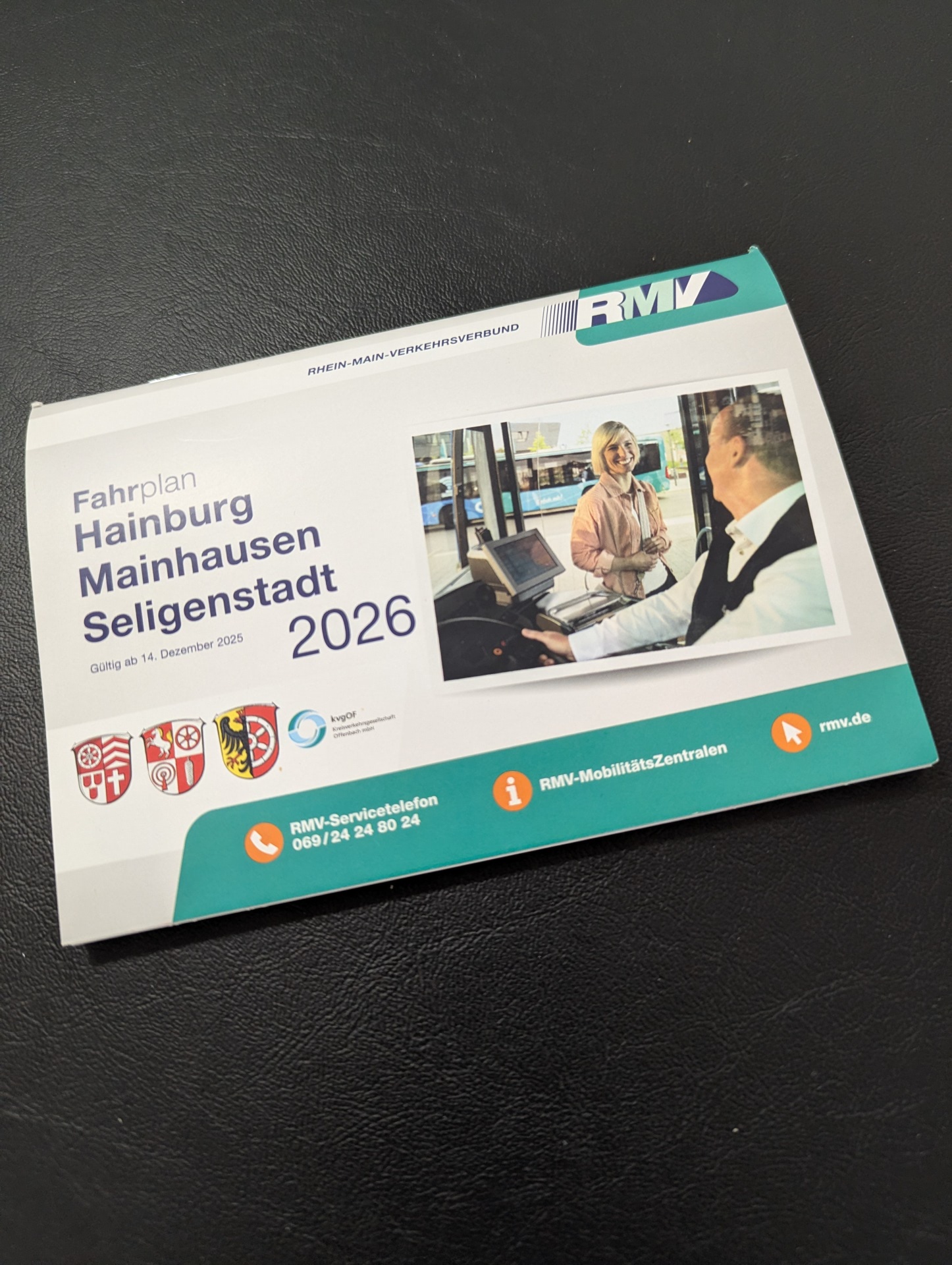 Die RMV Fahrplanauskunft liegt zur Abholung bereit