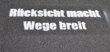 Rücksicht macht Wege breit Rücksicht macht Wege breit