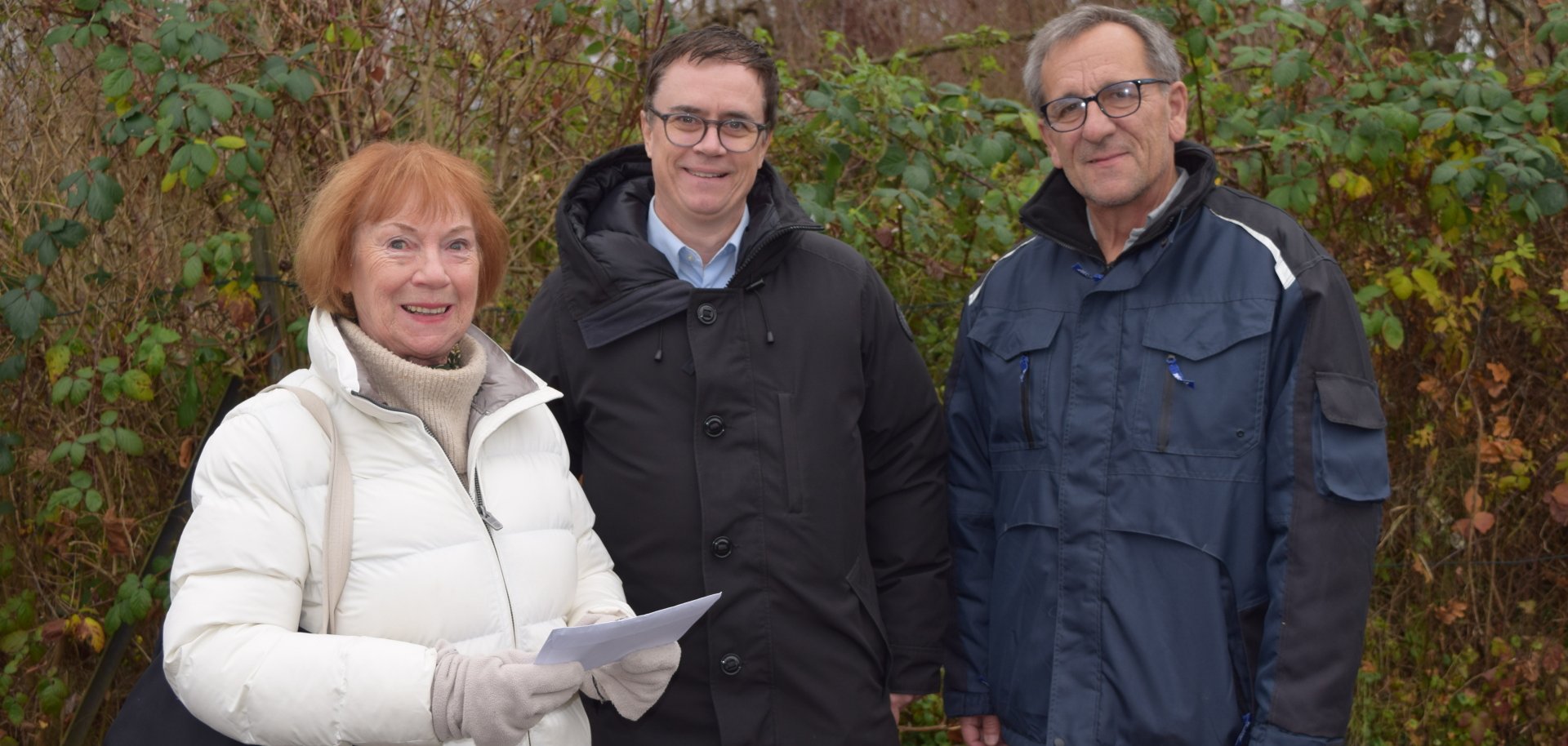Scheckübergabe an den Kleingartenverein "Am Eichwald", an Markus Blum und Beate Kimmel