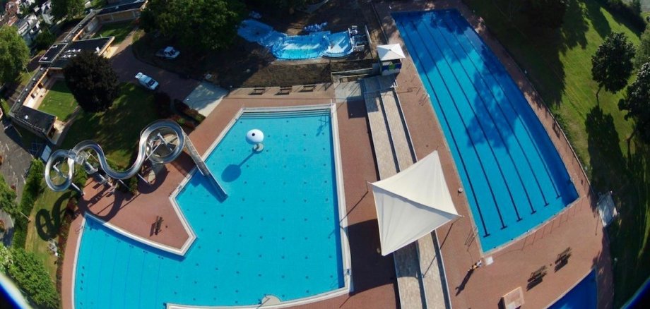 Schwimmbad von oben