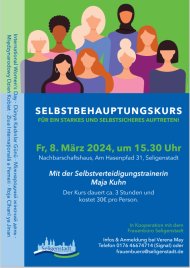 Selbstbehauptungskurs am Internationen Frauentag 2024