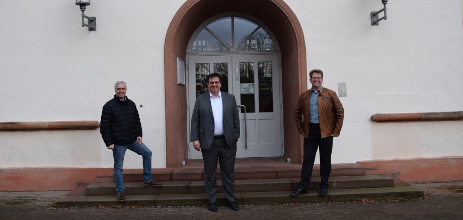 von links nach rechts: Bürgermeister Dr. Daniell Bastian, EVO-Vorstandsvorsitzender Dr. Christoph Meier, Erster Stadtrat Michael Gerheim               