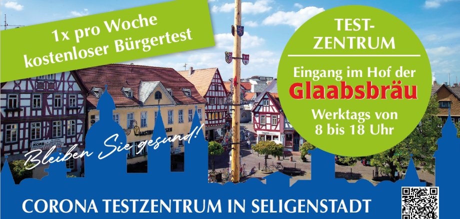 Plakat Testzentrum Seligenstadt