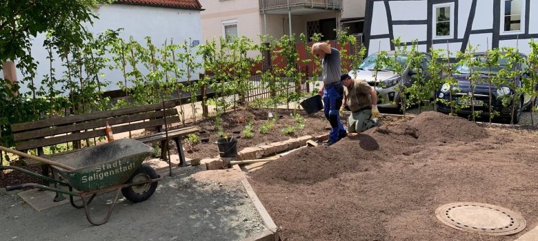 Hospitalplatz während der Arbeiten