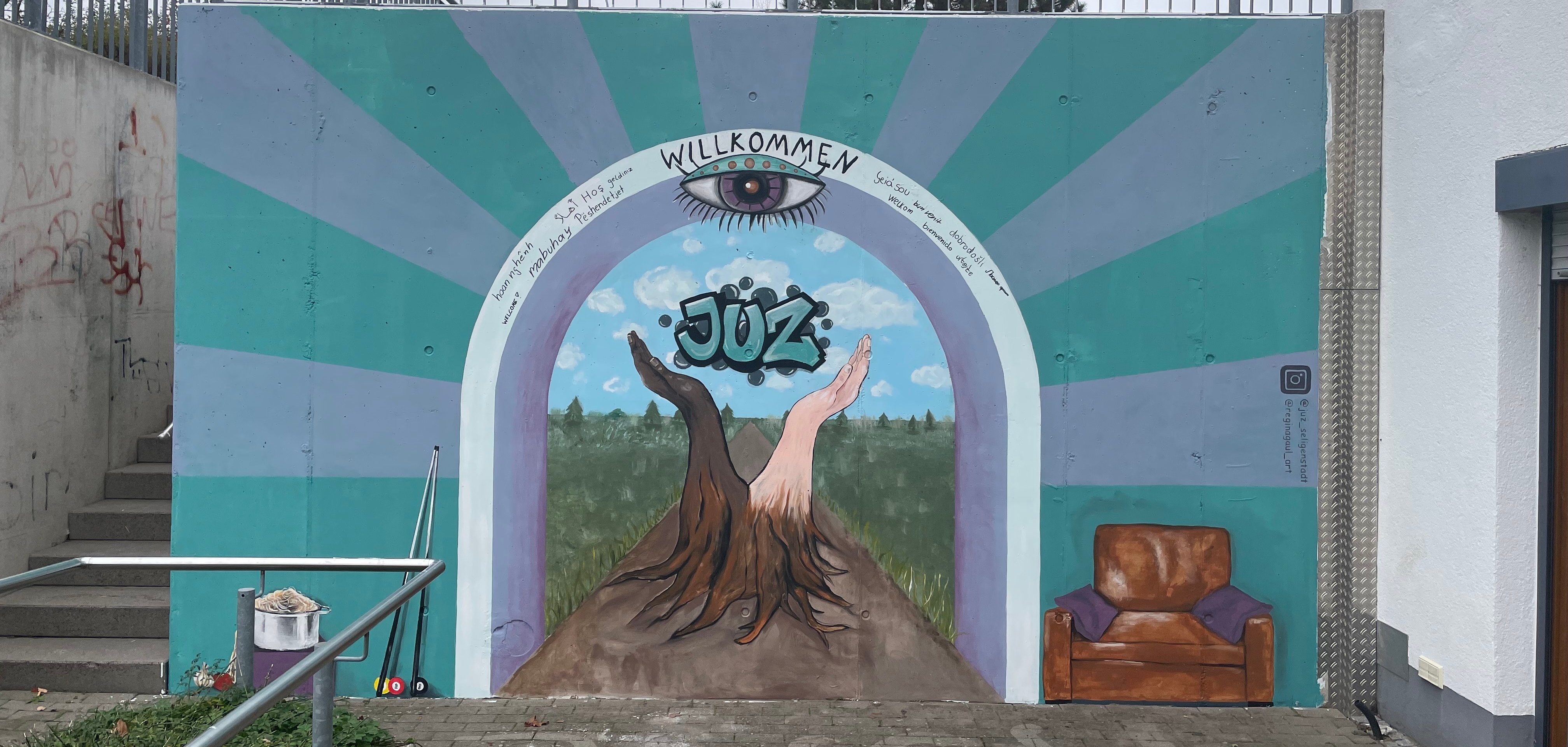 Wandbild am JUZ