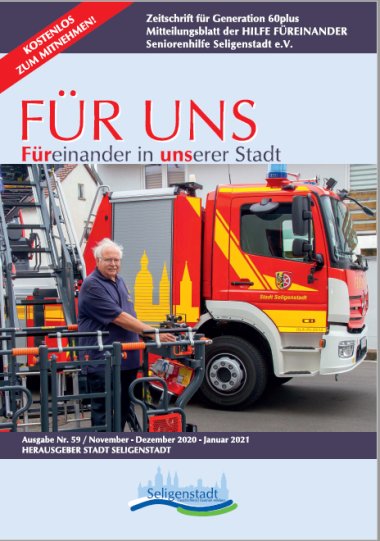Titelbild FÜR UNS Ausgabe 59 Titelbild FÜR UNS Ausgabe 59